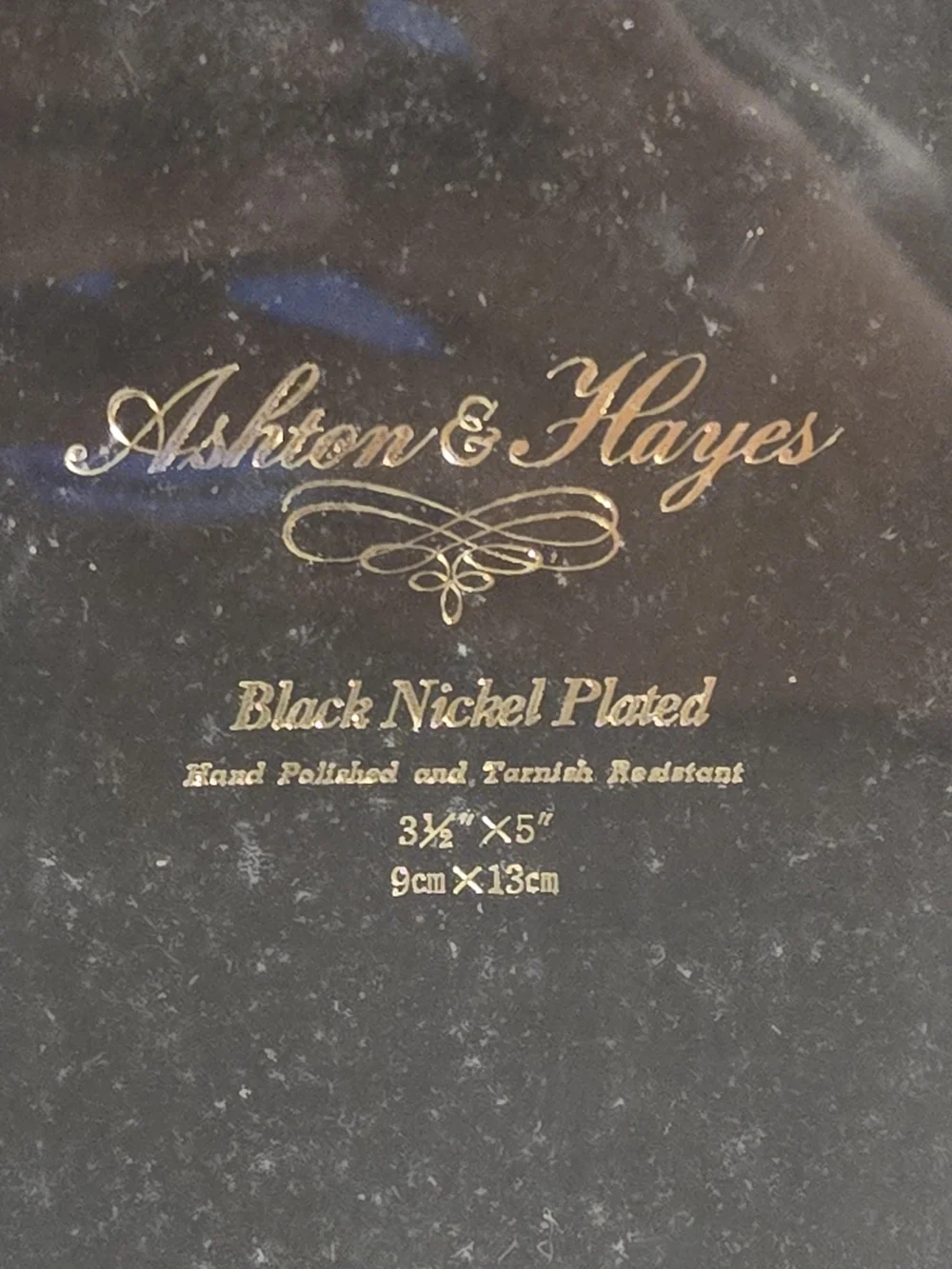 Vintage Black Nickel Plated Picture Frame